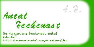 antal heckenast business card